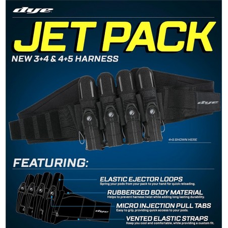 HARNAIS DYE JET PACK 3+4 NOIR/GRIS