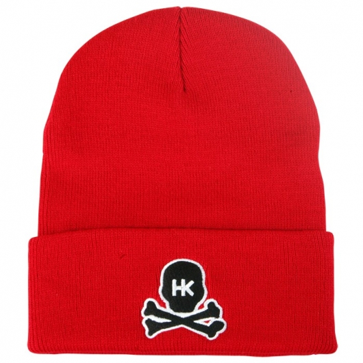 BONNET HK ARMY SKULL ROUGE/NOIR