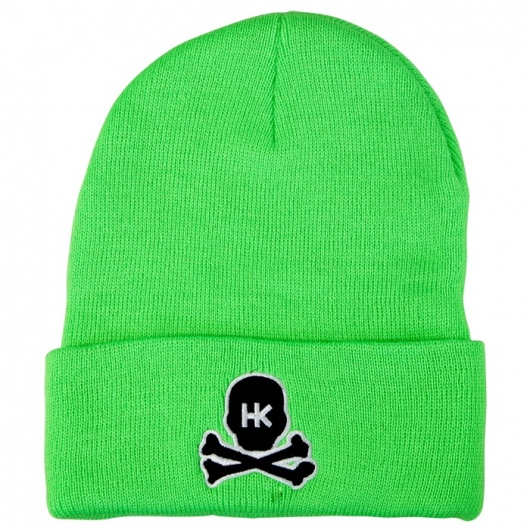 BONNET HK ARMY SKULL VERT/NOIR