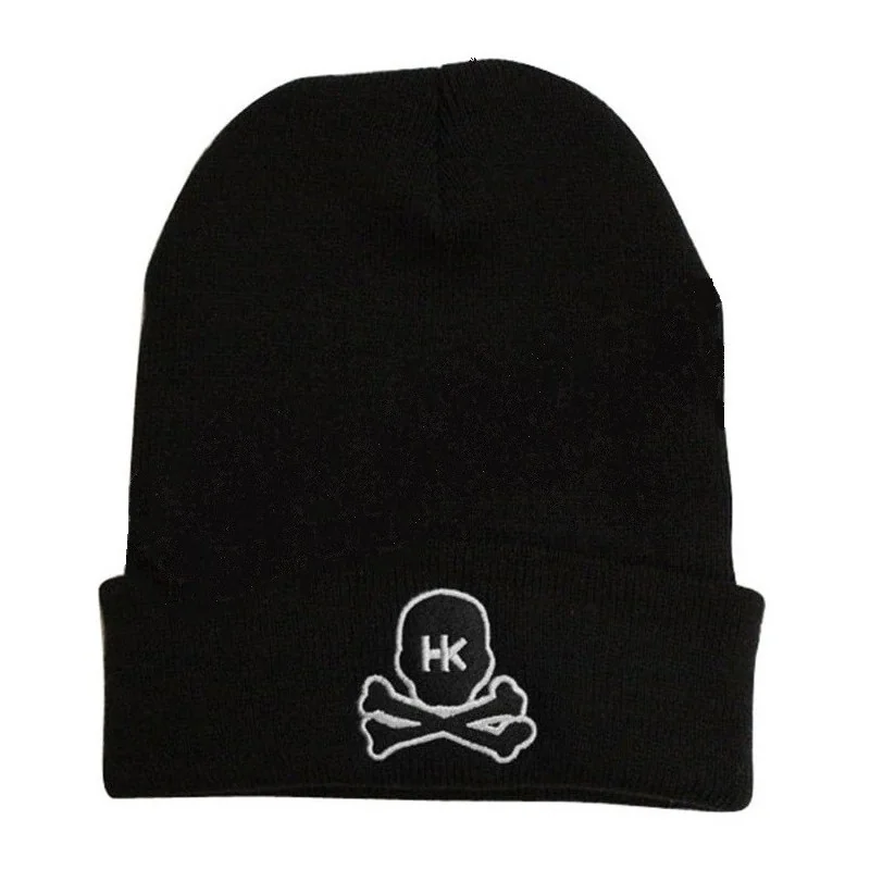 BONNET HK ARMY SKULL NOIR/BLANC