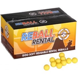 BILLES CAOUTCHOUC REBALL RENTAL CAL. 68 JAUNE (X500)