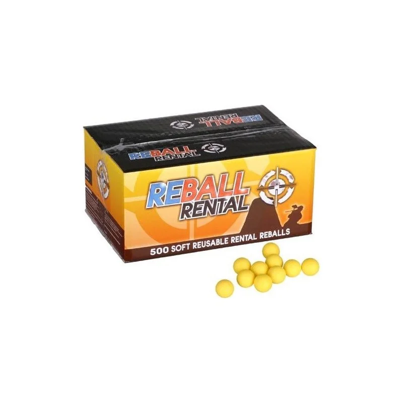 BILLES CAOUTCHOUC REBALL RENTAL CAL. 68 JAUNE (X500)