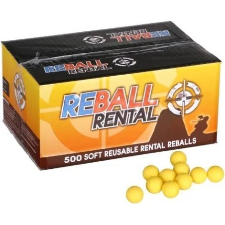 BILLES CAOUTCHOUC REBALL RENTAL CAL. 68 JAUNE (X500)