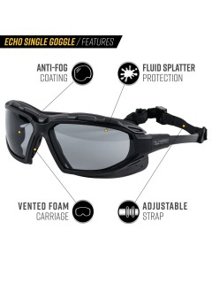 LUNETTES DE PROTECTION VALKEN V-TAC ECHO SIMPLE CLEAR