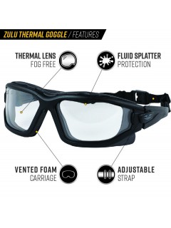 LUNETTES DE PROTECTION VALKEN V-TAC ZULU THERMAL CLEAR (Regular Fit)