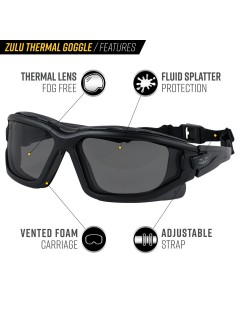 LUNETTES DE PROTECTION VALKEN V-TAC ZULU THERMAL GRISE (Regular Fit)