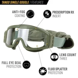 LUNETTES DE PROTECTION VALKEN TANGO SIMPLE OLIVE