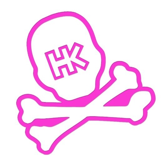 STICKER HK ARMY SKULL CAR ROSE