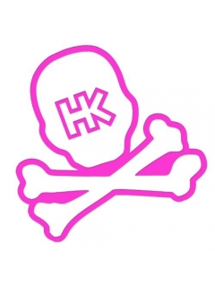 STICKER HK ARMY SKULL CAR ROSE