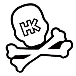 STICKER HK ARMY SKULL CAR NOIR