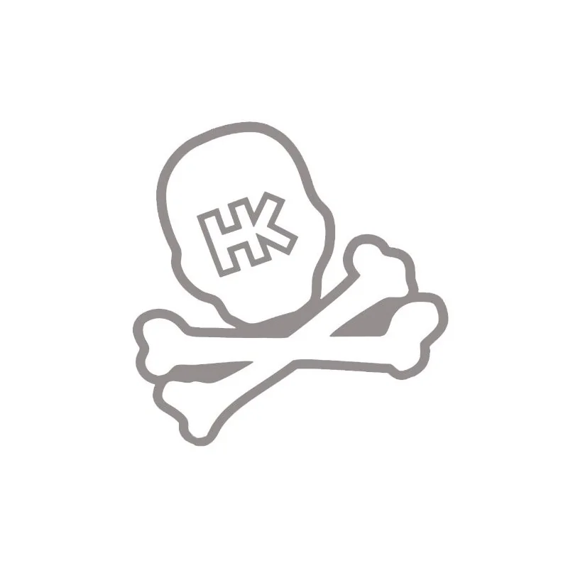 STICKER HK ARMY SKULL CAR SILVER