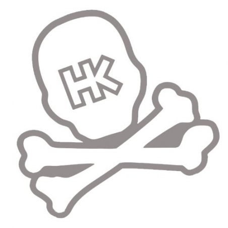 STICKER HK ARMY SKULL CAR SILVER