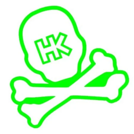 STICKER HK ARMY SKULL CAR VERT