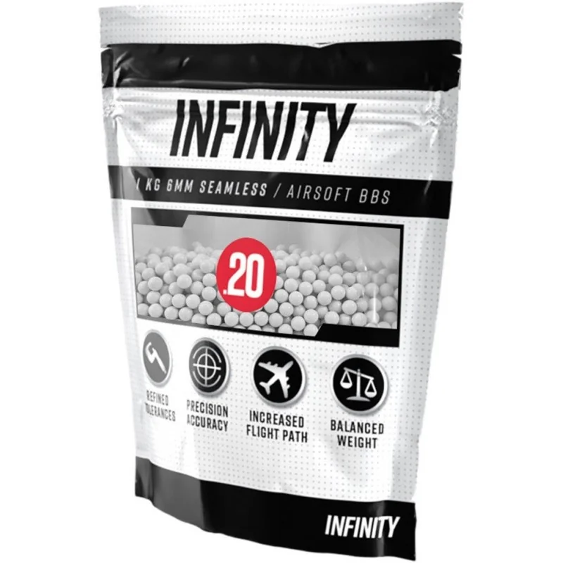 BILLES AIRSOFT VALKEN INFINITY 6mm 0.20g BLANCHES (Sac 1kg/5000)