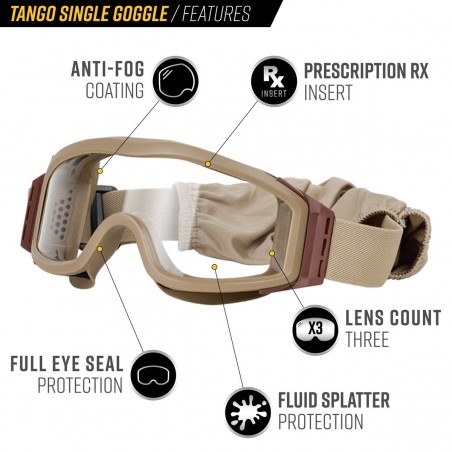 LUNETTES DE PROTECTION VALKEN TANGO SIMPLE TAN