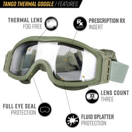 LUNETTES DE PROTECTION VALKEN TANGO THERMAL OLIVE