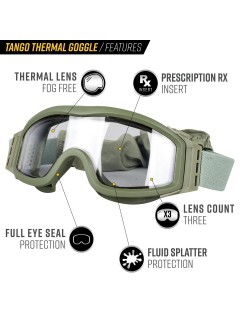 LUNETTES DE PROTECTION VALKEN TANGO THERMAL OLIVE