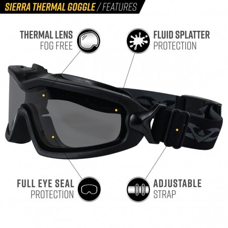 LUNETTES DE PROTECTION VALKEN SIERRA THERMAL GRISE