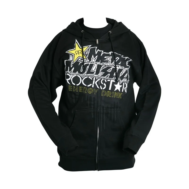 SWEAT ROCKSTAR DIFFUSE ZIP NOIR