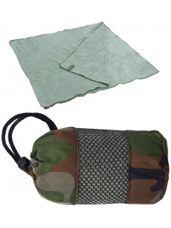 SERVIETTE MICROFIBRE FOSTEX VERT + HOUSSE (80x40cm)