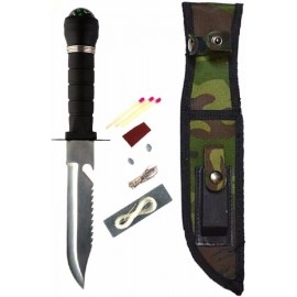 COUTEAU DE SURVIE FOSCO + ÉTUI WOODLAND