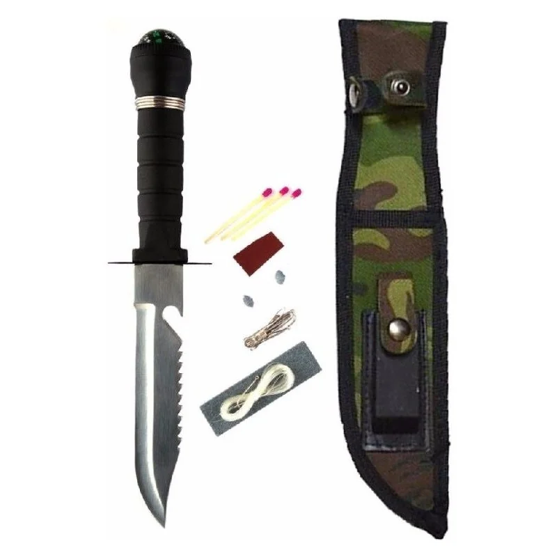 COUTEAU DE SURVIE FOSCO + ÉTUI WOODLAND