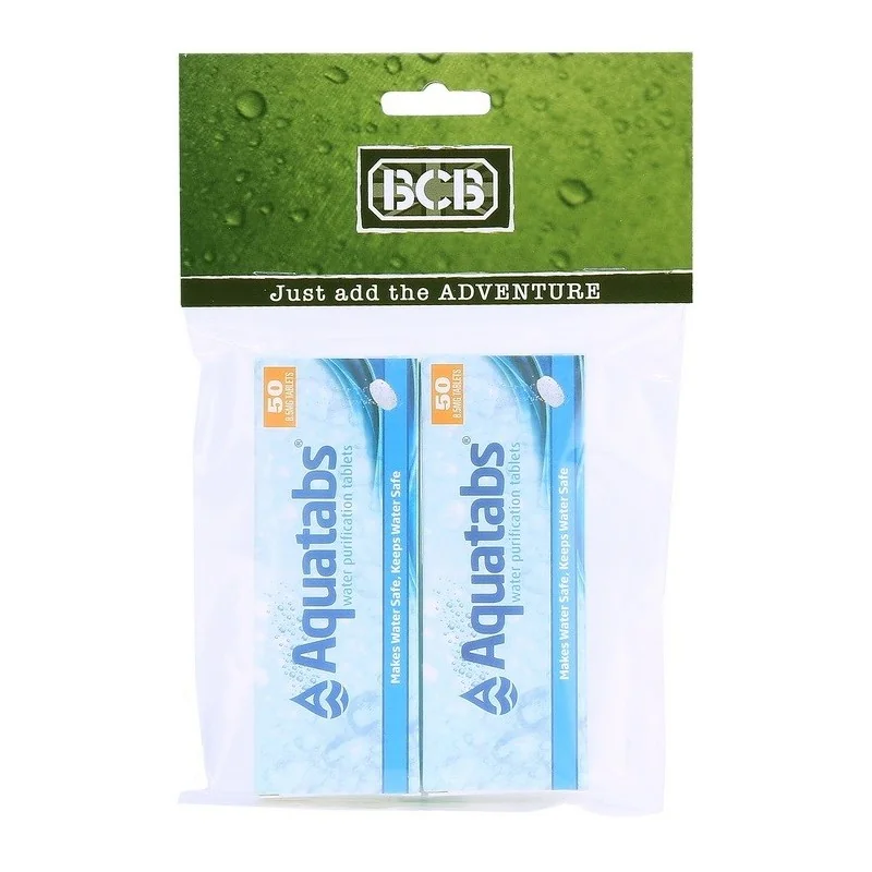 TABLETTES DE PURIFICATION D'EAU BCB AQUATABS (2 x 50 pcs)