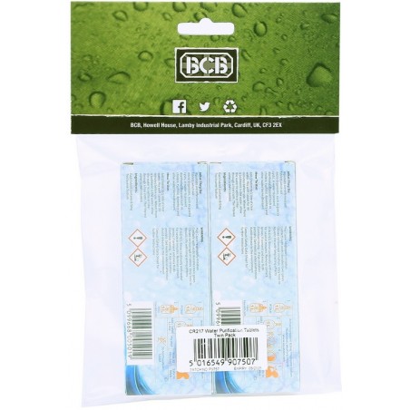 TABLETTES DE PURIFICATION D'EAU BCB AQUATABS (2 x 50 pcs)