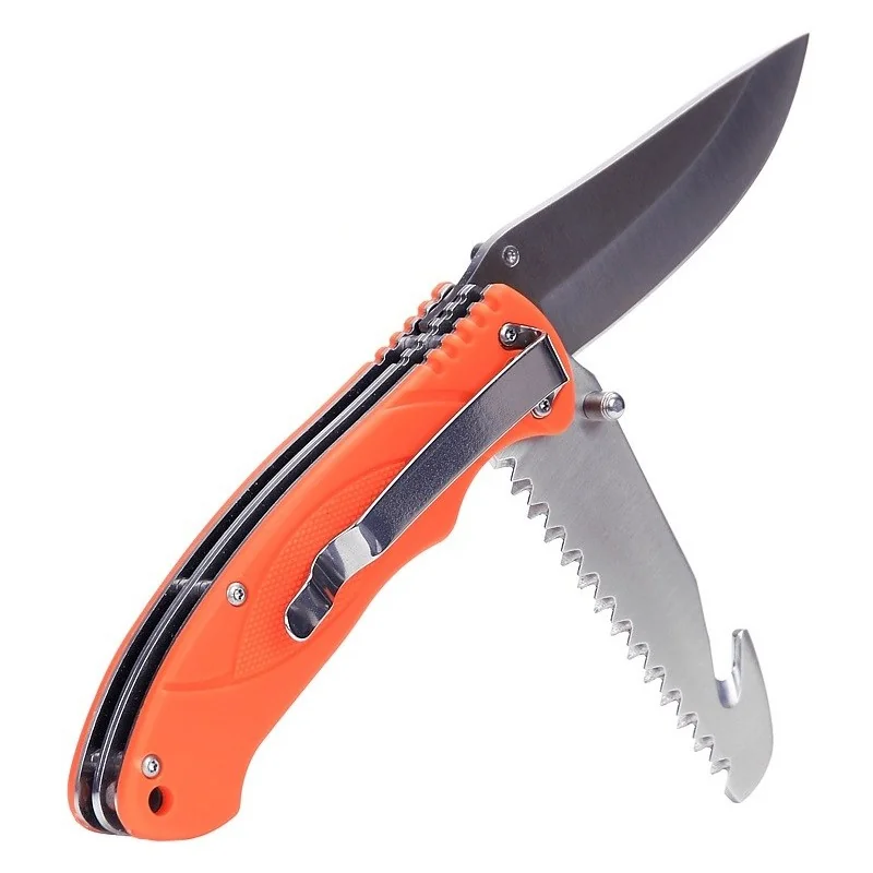 COUTEAU FOSCO BUSHCRAFT 2 LAMES ORANGE