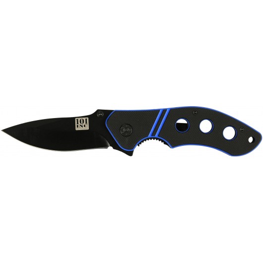 COUTEAU 101 INC + CLIP BLEU/NOIR (H351-G1)