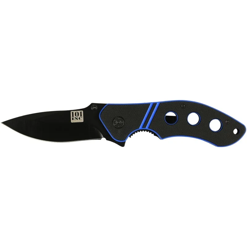 COUTEAU 101 INC + CLIP BLEU/NOIR (H351-G1)