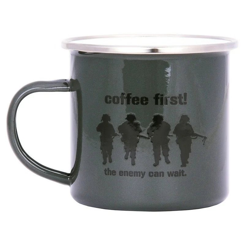 TASSE EN ÉMAIL FOSTEX COFFEE FIRST VERT (300ml)