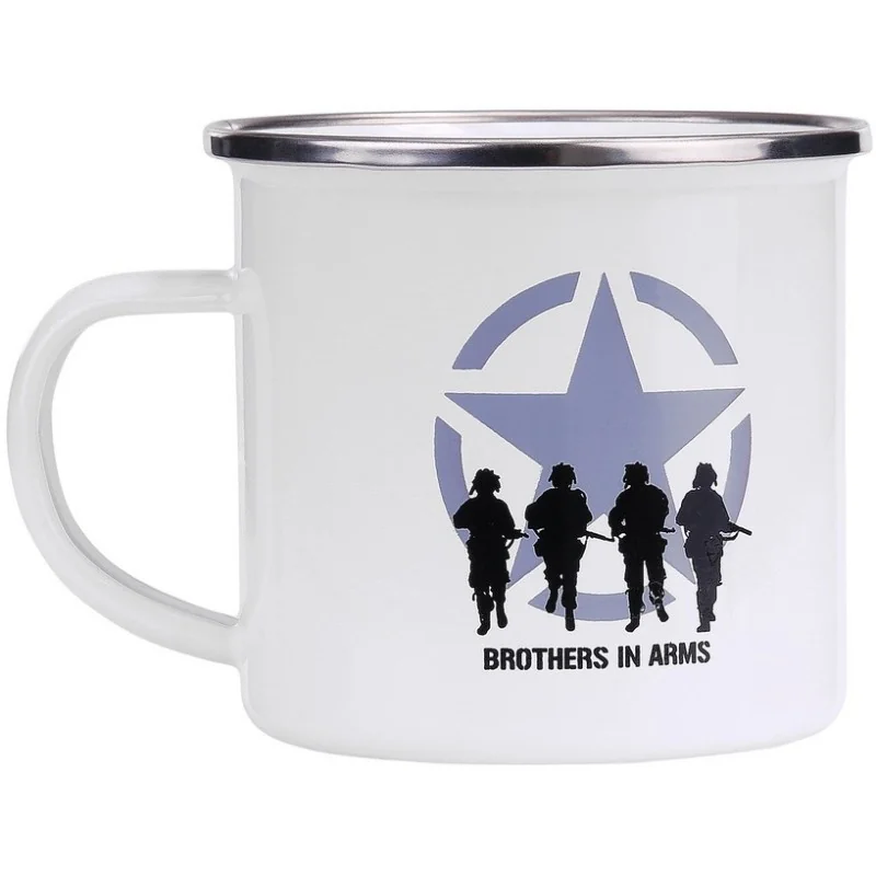 TASSE EN ÉMAIL FOSTEX BROTHERS IN ARMS BLANC (300ml)