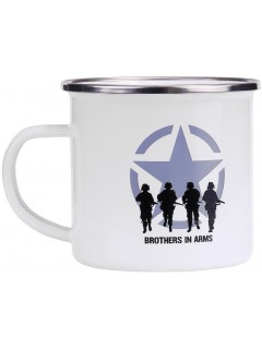 TASSE EN ÉMAIL FOSTEX BROTHERS IN ARMS BLANC (300ml)