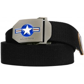 CEINTURE EN TISSU CANVAS 101 INC WW2 U.S. AIR FORCE NOIR