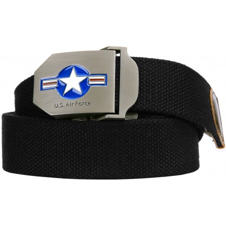 CEINTURE EN TISSU CANVAS 101 INC WW2 U.S. AIR FORCE NOIR