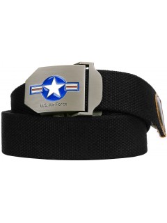 CEINTURE EN TISSU CANVAS 101 INC WW2 U.S. AIR FORCE NOIR