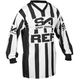 MAILLOT ARBITRE SPORT ATTITUDE MANCHES LONGUES BLANC/NOIR