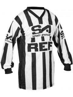 MAILLOT ARBITRE SPORT ATTITUDE MANCHES LONGUES BLANC/NOIR