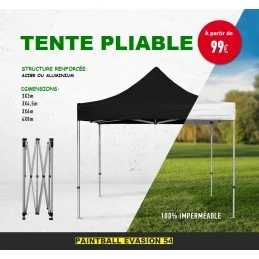 TENTE PLIABLE MULTIPLAY BASIC ACIER ROUGE (3x3m)