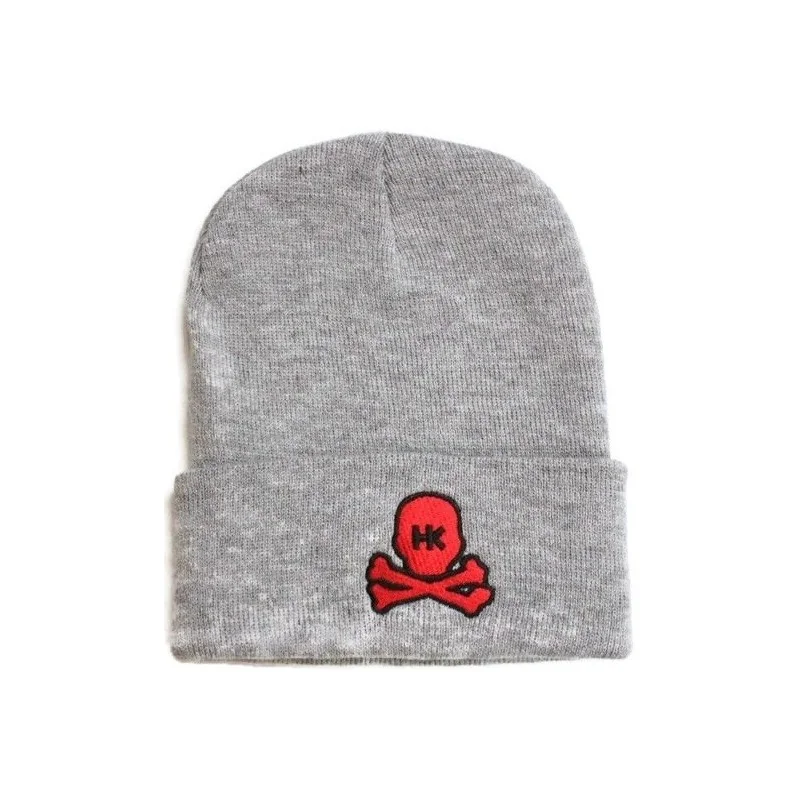 BONNET HK ARMY SKULL GRIS/ROUGE