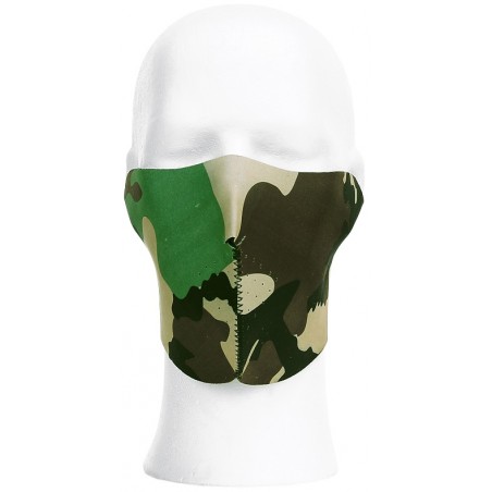 DEMI-MASQUE DE MOTARD STEALTH CAMO WOODLAND