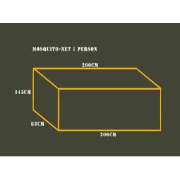 MOUSTIQUAIRE RECTANGULAIRE FOSCO 1 PERSONNE OLIVE