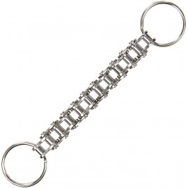 CHAÎNE BIKER MÉTAL 2 ANNEAUX ARGENT POUR PORTE-FEUILLE / PORTE-MONNAIE / PORTE-CLÉS / COUTEAU