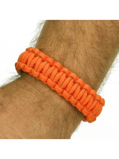 BRACELET DE SURVIE BCB EN PARACORDE 9" ORANGE (CLIP PLASTIQUE)