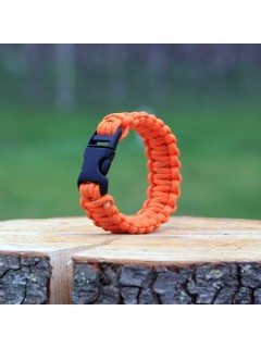 BRACELET DE SURVIE BCB EN PARACORDE 9" ORANGE (CLIP PLASTIQUE)