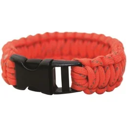 BRACELET DE SURVIE BCB EN PARACORDE 9" ORANGE (CLIP PLASTIQUE)