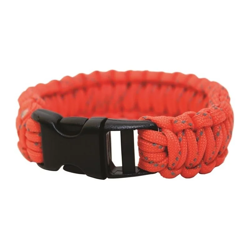 BRACELET DE SURVIE BCB EN PARACORDE 9" ORANGE (CLIP PLASTIQUE)