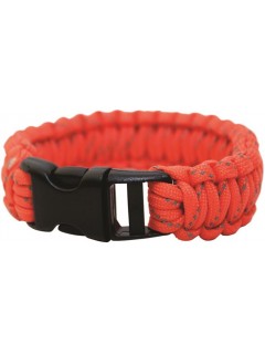 BRACELET DE SURVIE BCB EN PARACORDE 9" ORANGE (CLIP PLASTIQUE)