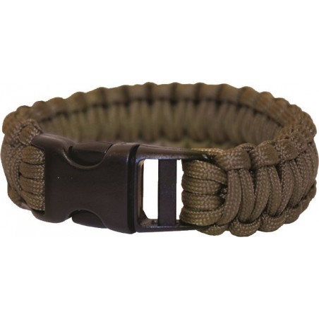 BRACELET DE SURVIE BCB EN PARACORDE 9" VERT (CLIP PLASTIQUE)